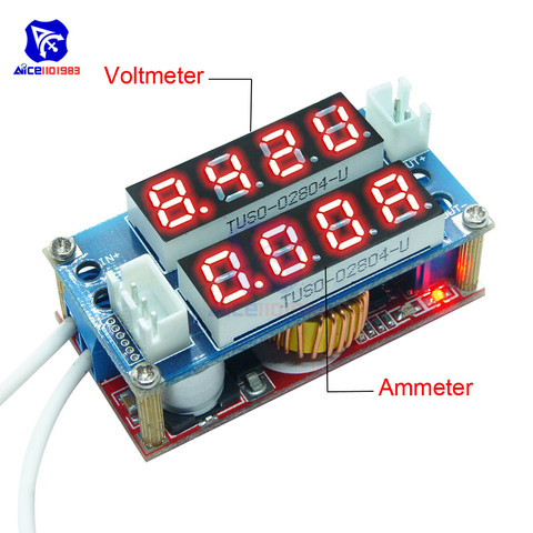 5A Adjustable CC CV Step Down Receiver Non-isolated Charge Module LED Tube Digit Display Voltmeter Ammeter Driver for Arduino ► Photo 1/6