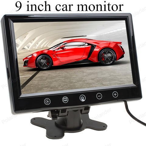 car monitor small display 9 inch digital Color TFT LCD with 2 Video input lcd for reversing parking backup rear view camera ► Photo 1/5