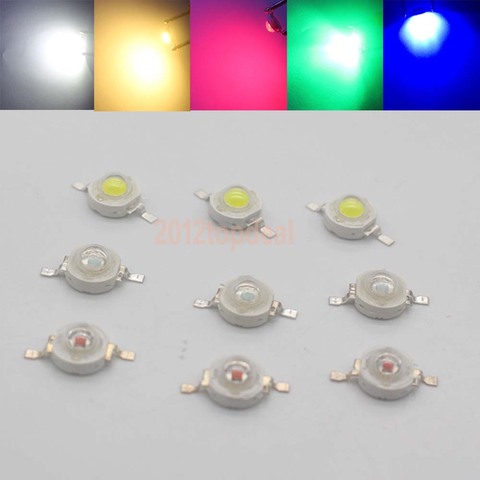 10-100pcs 1W 3W High Power LED Light-Emitting Diode LEDs Chip SMD Warm White Red Green Blue Yellow SpotLight Downlight Lamp Bulb ► Photo 1/6