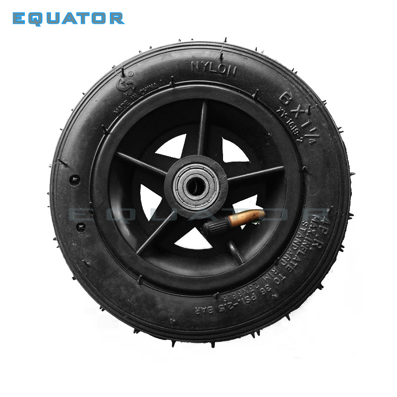 150MM Scooter Inflation Wheel With Aluminium Alloy Hub 6" Pneumatic Tyre With 