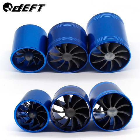 DEFT Car Auto Supercharger Turbonator Double Turbine Turbo Charger Air Intake Fan Fuel Gas Saver for Audi Ford Toyota Nissan ► Photo 1/6