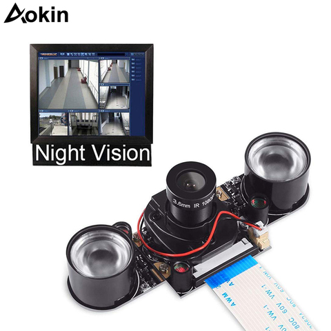 Raspberry Pi 3/2 Camera Module IR-Cut Sensor Day/Night Vision Webcam HD 5MP 1080P Adjustable Focus + 2 Pcs IR Sensor LED Light ► Photo 1/6