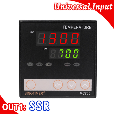 AC 220V Oven Temperature Controller MC700 Thermocouple/PT100 Input Voltage 12V DC Output for SSR Solid State Relay Size 72*72mm ► Photo 1/4