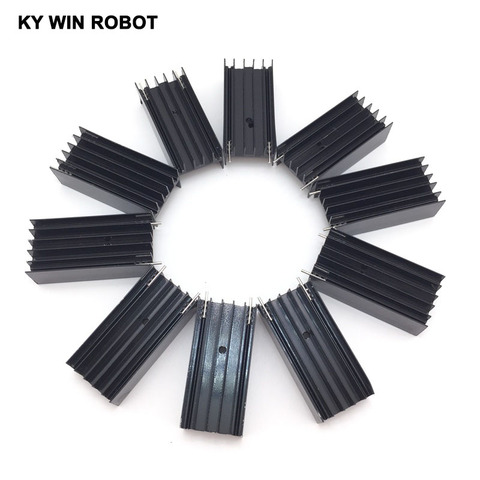 10pcs Aluminium TO-220 Heatsink TO 220 Heat Sink Transistor Radiator TO220 Cooler Cooling 23*16*50MM With 2 Pins ► Photo 1/6