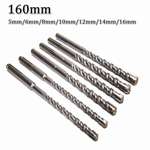 160mm Electric Hammer Drill Bits Cross Type Tungsten Steel Alloy SDS Plus 5/6/8/10/12/14/16mm for Masonry Concrete Rock Stone ► Photo 1/6