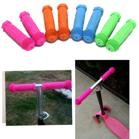 Rubber Grip Handle Bike Handlebar Grips Cover Anti-skid Bicycle Tricycle Skateboard Scooter  For Child Kids Blue Red ► Photo 1/6