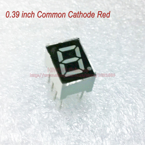 (10pcs/lot) 10 Pins 3911AR 0.39 Inch 1 Bit Digit 7 Segment Red LED Display Share Common Cathode Digital Display ► Photo 1/1