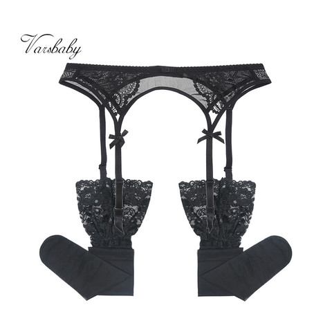 Varsbaby new women's sexy fashion lace underwear garter belt + stockings 2 pcs/lots ► Photo 1/6
