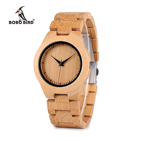 BOBO BIRD Bamboo Lovers Watches Timepieces Wood Band Quartz Wristwatch for Lovers relogio feminino Drop Shipping ► Photo 1/6