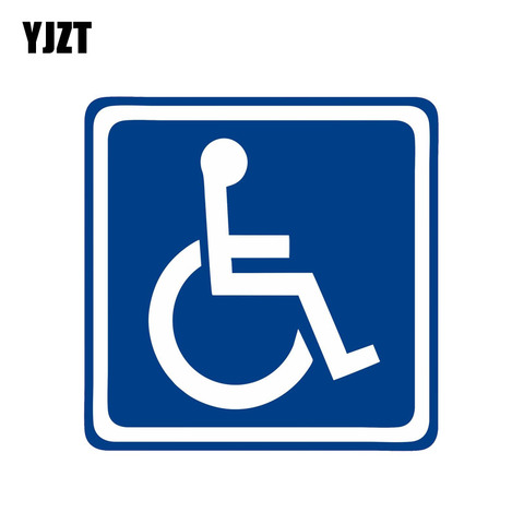 YJZT 13CM*13CM Fashion Disabled Sign Disability Mobility Car Parking  PVC Car Sticker Decal 11-00094 ► Photo 1/2