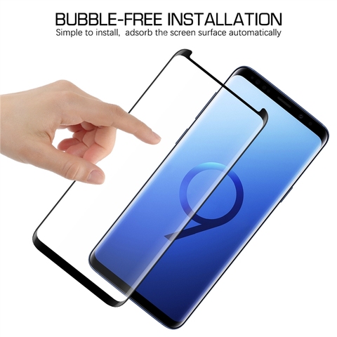 3D Curved Tempered Glass For Samsung Galaxy S8 S9 Full Cover 9H Protective film Screen Protector For Samsung Galaxy S8 S9 Plus ► Photo 1/6