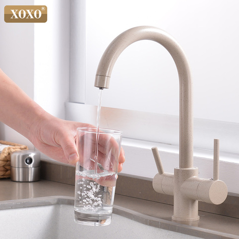 XOXO Filter Kitchen Faucet Drinking Water Chrome Deck Mounted Mixer Tap 360 Rotation Pure Water Filter Kitchen Sinks Taps 81038 ► Photo 1/6