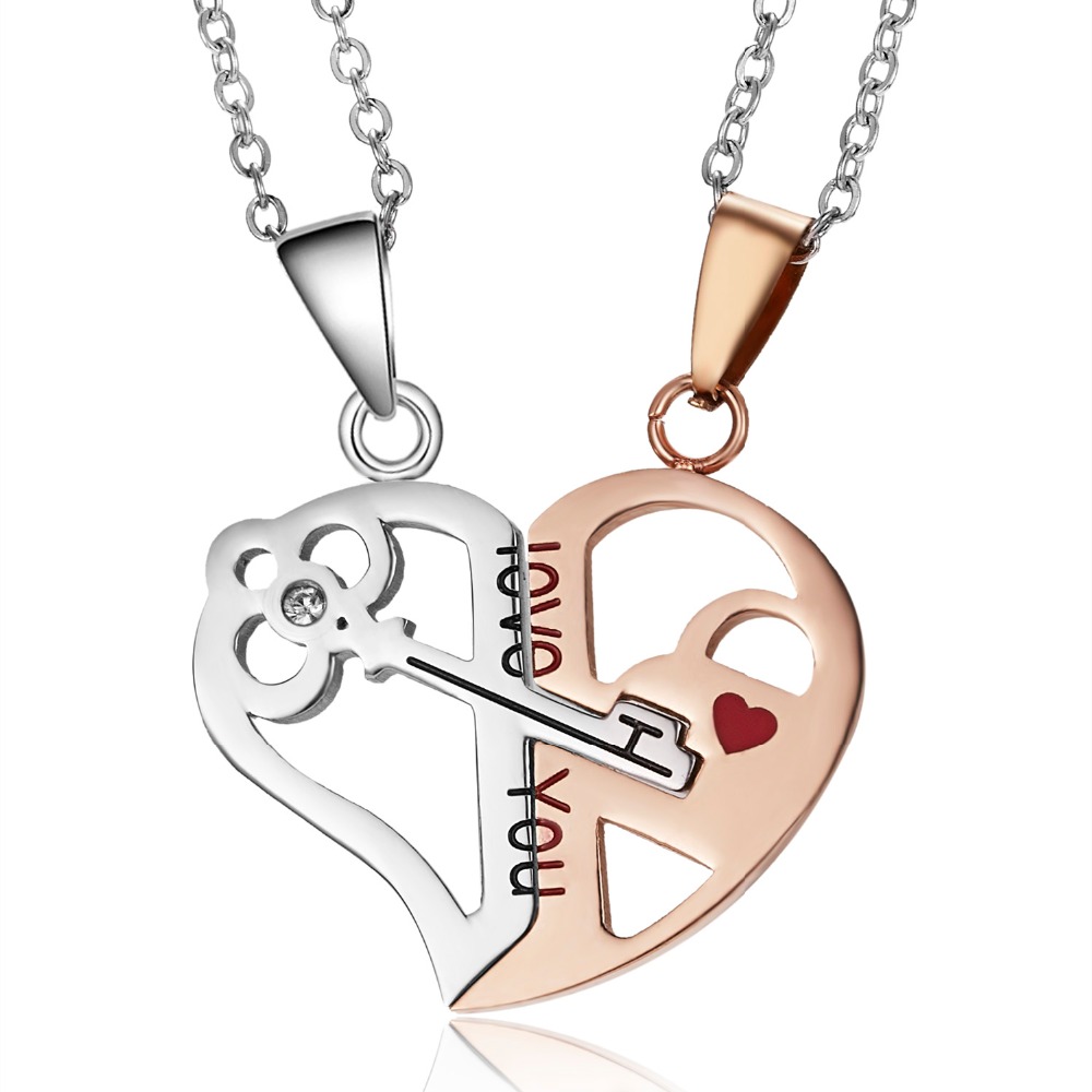 Broken Heart Locket For Couples Couple Necklace Broken Heart Pcs
