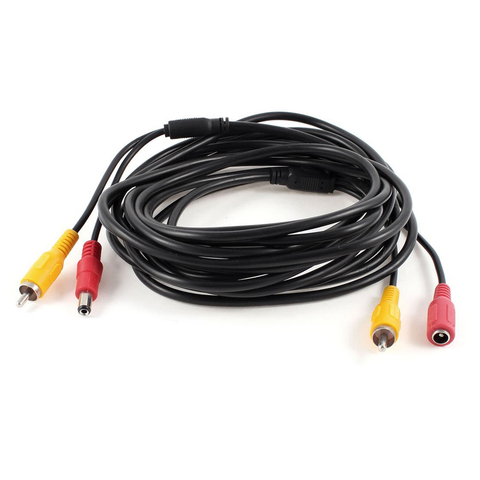 5M/10M/20M RCA Video AV DC Power Cable for TV CCTV Car Truck Rearview Camera Kit ► Photo 1/2