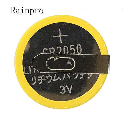 Rainpro 5PCS/LOT CR2050 2050 with pins 3V button battery lithium-ion battery pin battery horizontal ► Photo 1/3
