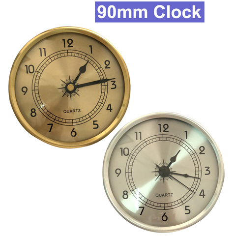New 90x62mm Embedded Gold Silver Round Dial Analogy Antique Clock ► Photo 1/5