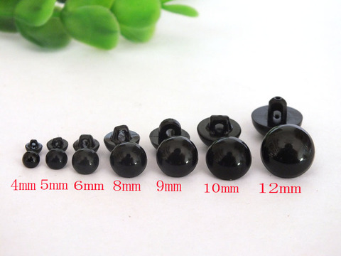 4mm-12mm New  Round Buttons Sewing Shank Eyeball DIY Hand Sewing Doll Toy Eyes--100pcs ► Photo 1/3