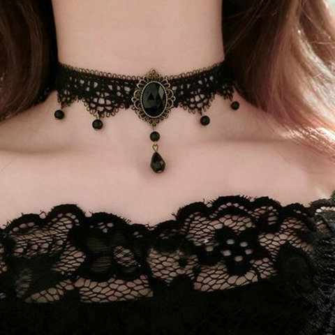 Choker rhinestone choker velvet choker Leather Choker Black Lace Crystal  Pendant Collar Necklace For Women Collar Accessories - Price history &  Review, AliExpress Seller - RscvonM Official Store