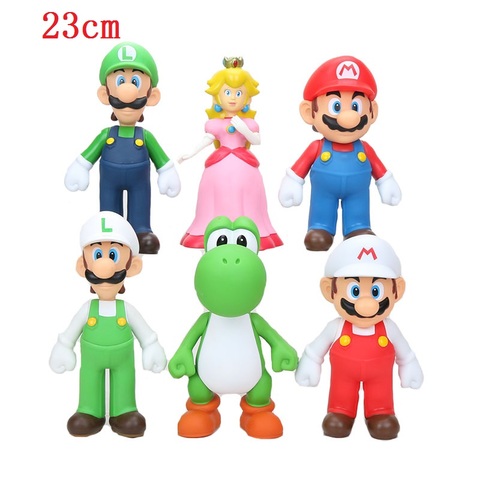 3pcs/set Super Mario Bros Luigi Mario Yoshi PVC Action Figures toy