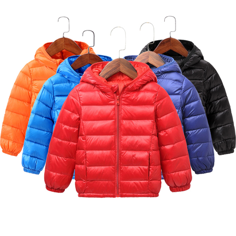 2022 Autumn Winter Hooded Children Down Jackets For Girls Candy Color Warm Kids Down Coats For Boys 2-9 Years Outerwear Clothes ► Photo 1/6