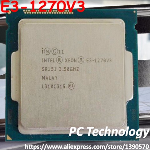 Original Intel Xeon E3-1270V3 CPU 3.50GHz 8M LGA1150 Quad-core Desktop E3-1270 V3 processor Free shipping E3 1270V3 E3 1270 V3 ► Photo 1/1