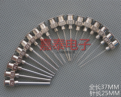 12pk 1 inch 8g to 30g All Metal Tips Blunt Stainless Steel Glue Syringe Dispenser Needles ► Photo 1/3