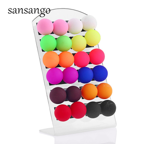12pairs/card Multicolor Ball Stud Colorful Acrylic Earrings Ears Jewelry For Woman girls Gift Jewelry ► Photo 1/5