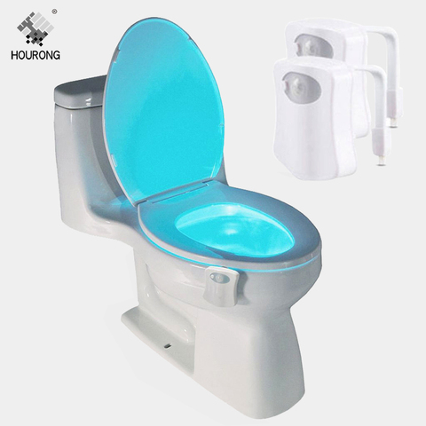 Toilet Night Light LED Motion Activated Sensor Lamp Bathroom Seat