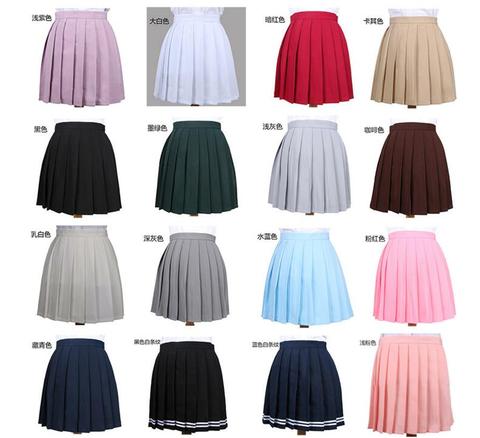 new 2022 Student Pretty New Fashion Women Mini Skirts Women Solid/Stripe Pleated Skirt *new* ► Photo 1/6