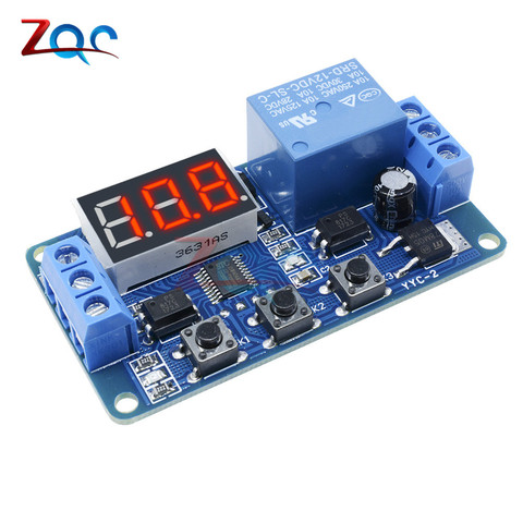 DC 12V LED Digital Display Home Automation Delay Relay Trigger Time Circuit Timer Control Cycle Adjustable Switch Relay Module ► Photo 1/6
