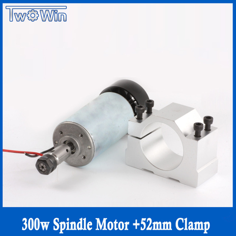 FREE ER11 Collet 300w spindle CNC spindle motor  cnc spindle air cooled  + 52mm clamp for cnc DIY machine ► Photo 1/1