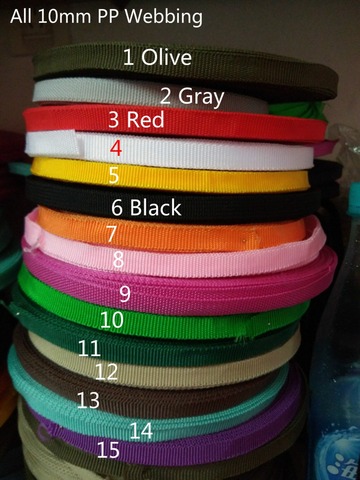 15 colors 3/8'' inch10mm Wide 50 Yards Polypropylene Black Webbing Ribbon Tape Straps For Craft Bags Handmade Sewing Accessories ► Photo 1/1