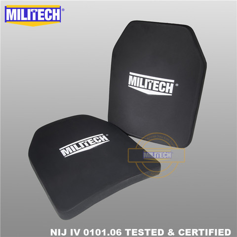 Ballistic Plate Bulletproof Panel NIJ level 4 IV Alumina & PE Stand Alone Two PCS 10x12 Inches Light Weight Body Armor--Militech ► Photo 1/6