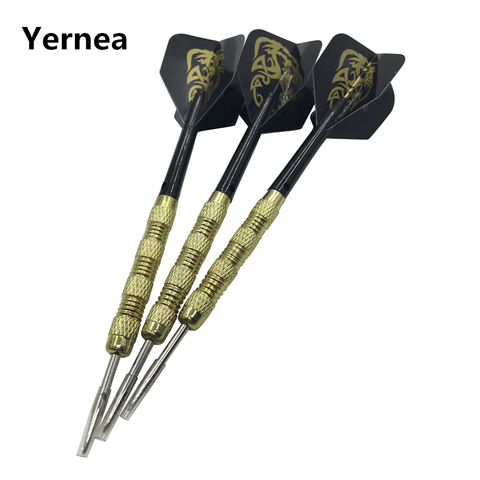 Yernea New 3Pcs 15g Steel Tip Darts Sports Entertainment Nickel Plated Copper Dart Body Nylon Dart Rod PET Flight ► Photo 1/6