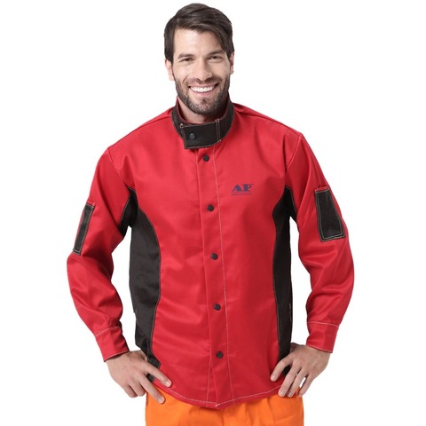 Welding Jacket Flame Heat Abrasion Resistant Working Cloths Flame Retardant Cotton Worker Jacket for Welder Safety ► Photo 1/6