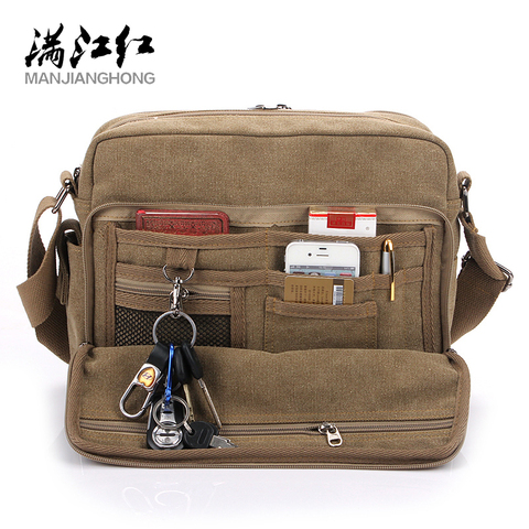 Multifunction Canvas Men Bags For Teenager Fashion Male Mochila Leisure Shoulder Bags High Quality Men Travel Bags 8 Color Bags ► Photo 1/6