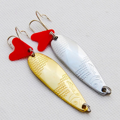 2PCS/Lot Metal Spinner Spoon Fishing Lure Hard Baits 7g Sequin Paillette Baits Fishing Spoon Wobbler Pesca ► Photo 1/3