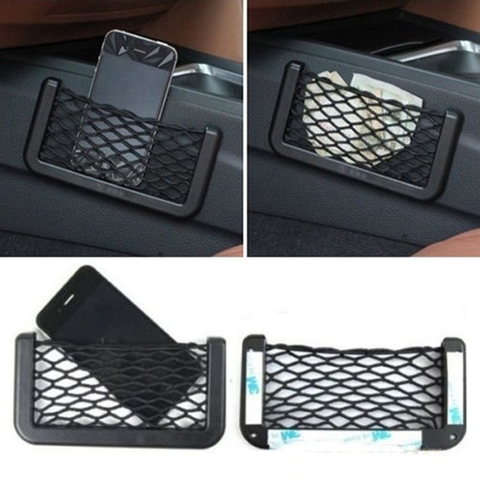 Universal Car Seat Side Back Storage Net Bag Phone Holder Pocket Organizer Black ► Photo 1/6