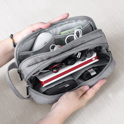 Portable Travel Digital Gadgets Storage Bag for HDD Data Cable Adapter Earphone Battery Electronics Accessories Organizer Pouch ► Photo 1/6