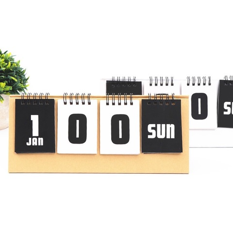 2022 Year Simple Series Perpetual Calendar Kraft Paper Desk Calendar Agenda Organizer Daily Schedule Planner ► Photo 1/4