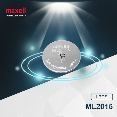 1pc Maxell Original ML2016 ML 2016 3v Li-Ion Lithium Ion Rechargeable Coin Cell Button CMOS RTC Battery Batteries ► Photo 1/4