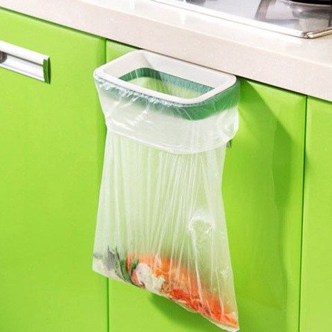 Cupboard Door Back Hanging Trash Rack Storage Kitchen Garbage Rubbish Bag Can Holder Hanging Kitchen Cabinet Trash Rack ► Photo 1/6