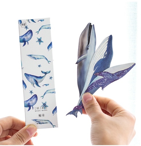 30pcs/pack Creative Big Miracle Whale Fish Paper Bookmark Stationery Bookmarks Book Holder Message Card School Supplies Papelar ► Photo 1/4