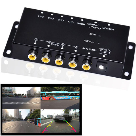 Auto Wayfeng Switch Box 4 Channels Available Control for Car Rear view Camera Video Front Side Rear Cameras Parking Assistance ► Photo 1/6