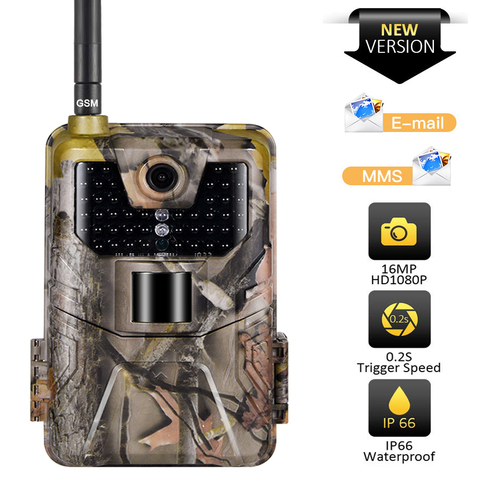 Cellular Wildlife Trail Camera Photo Traps Night Vision 2G SMS MMS SMTP Email Hunting Cameras 16MP 1080P HC900M Surveillance ► Photo 1/6