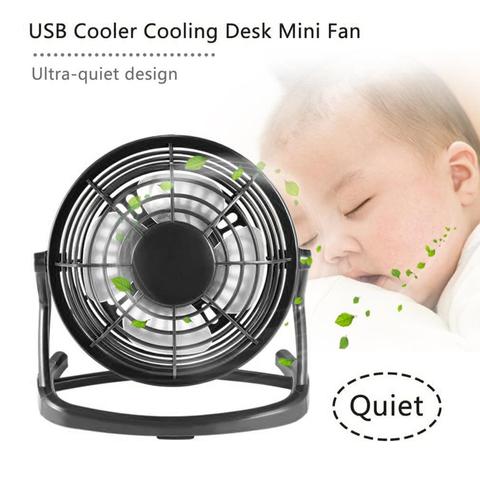 Mini USB Fan Cooler Cooling Mini Desk Fan Portable Desk Mini Fan Super Mute PC USB Cooler With key switch ► Photo 1/6