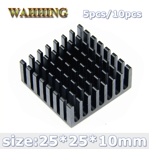 5/10pcs Computer Cooler Radiator Aluminum Heatsink Heat sink for Electronic Chip Heat dissipation Cooling Pads 25*25*10mm HY1598 ► Photo 1/5