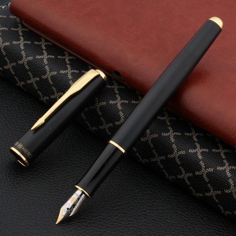 hero 5020 Matte black pen OFFICE standard With Golden Trim M gift Fountain Pen ► Photo 1/5