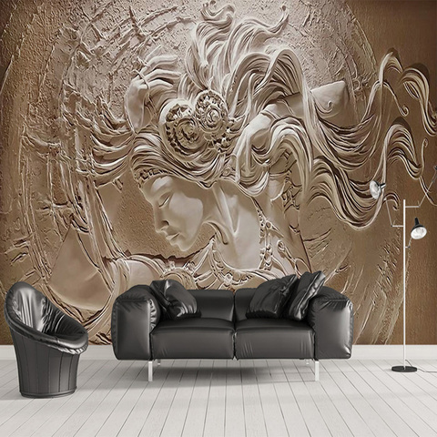 Custom Photo Wallpaper 3D Relief Beauty Background Wall Mural European Style Living Room Bedroom Home Decor Creative Wall Papers ► Photo 1/6
