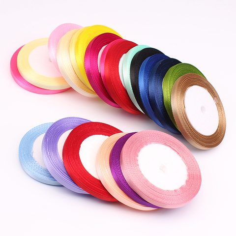 High quality 25Yards/Roll Grosgrain Satin Ribbons for Wedding Christmas Party Decoration6mm-40mm DIY Bow Craft Ribbons Card gift ► Photo 1/6